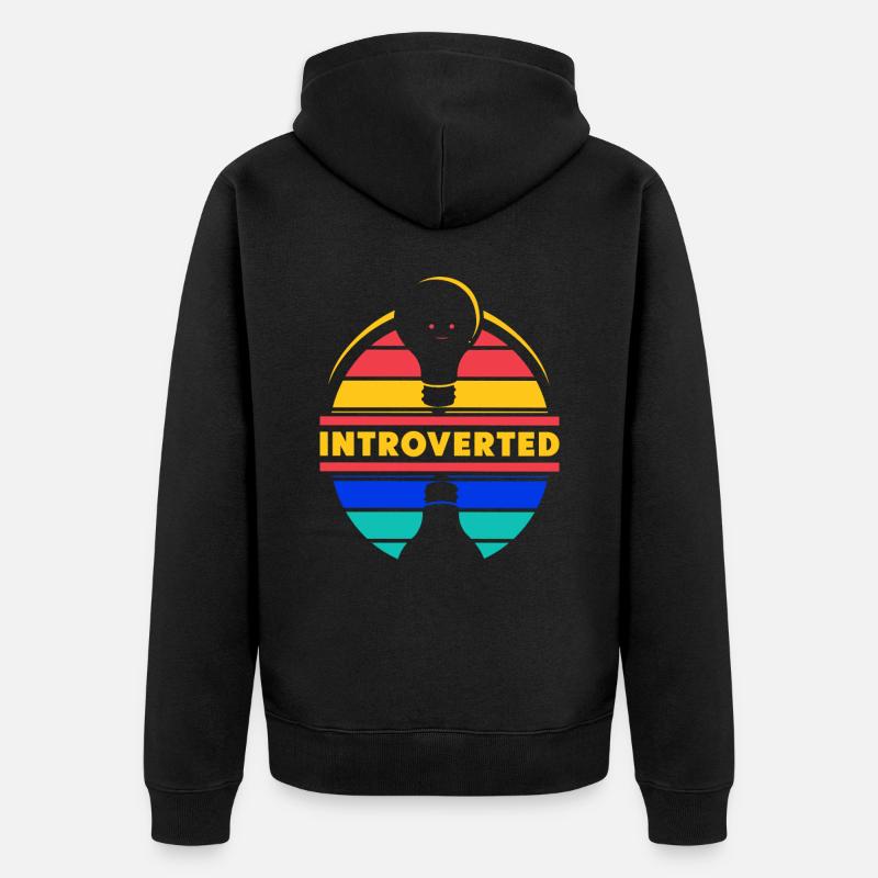 Introverti Introverti Sarcasme Timide - Veste à capuche bio Premium Unisexe - noir