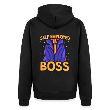 Patron indépendant Pigiste Indépendant - Veste à capuche bio Premium Unisexe - noir - Dos - Nico (187cm)