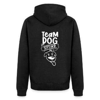 Team Dog Sitting Dog Sitting Dog Sitter Dog - Unisex Premium Organic Zip Hoodie - black - Back - Nico (187cm)