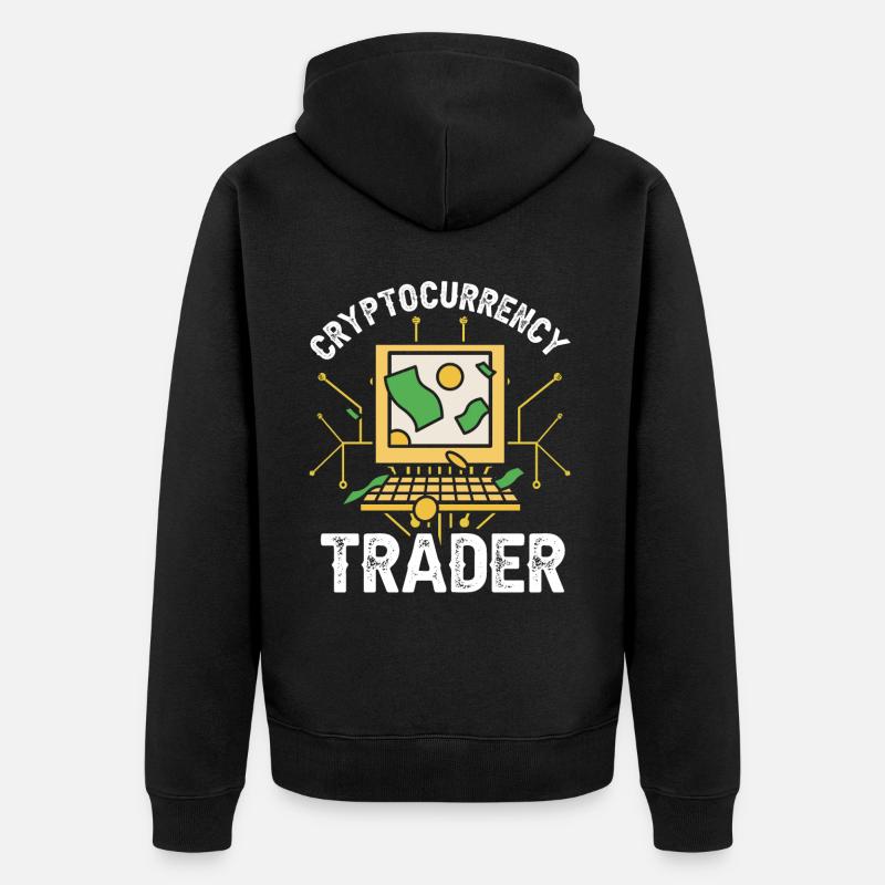 Crypto-monnaie Trader Crypto Trader Crypto - Veste à capuche bio Premium Unisexe - noir