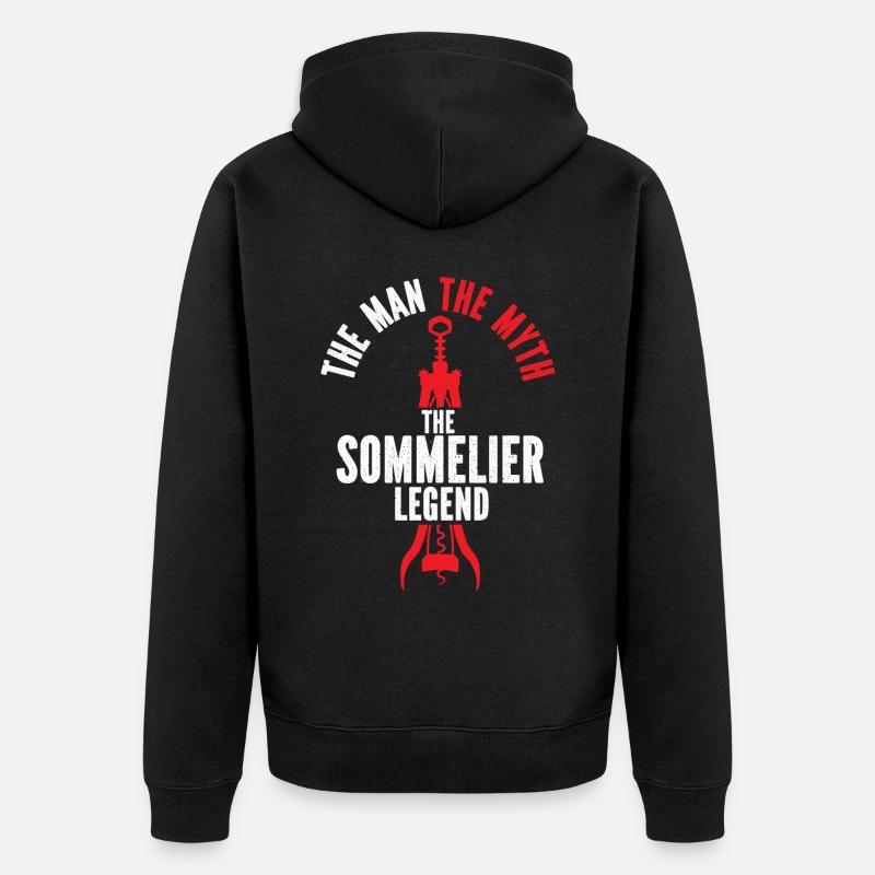Dégustation de vin de sommelier - Veste à capuche bio Premium Unisexe - noir