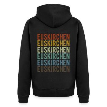 Euskirchen Stadt Retro Vintage - Unisex Premium Bio Zip Hoodie - Schwarz - Hinten - Nico (187cm)