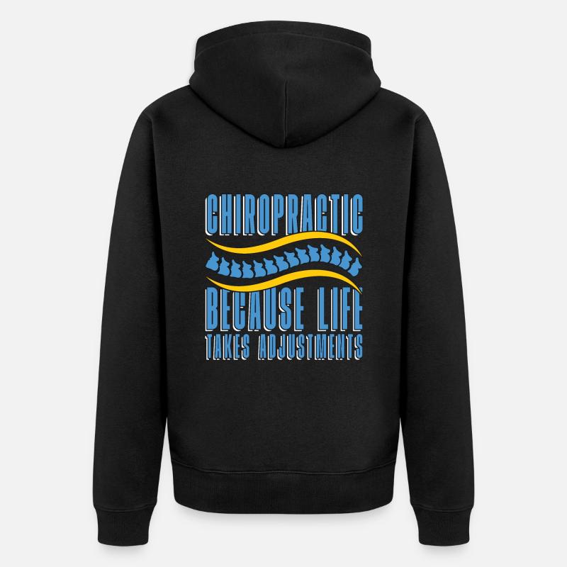 Chiropraktik Physio Chiropraktiker Cool Geschenk - Unisex Premium Bio Zip Hoodie - Schwarz
