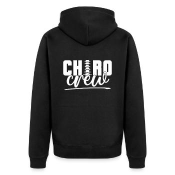 Chiropraktiker Chiro Chiropraktik Physio Geschenk - Unisex Premium Bio Zip Hoodie - Schwarz - Hinten - Nico (187cm)