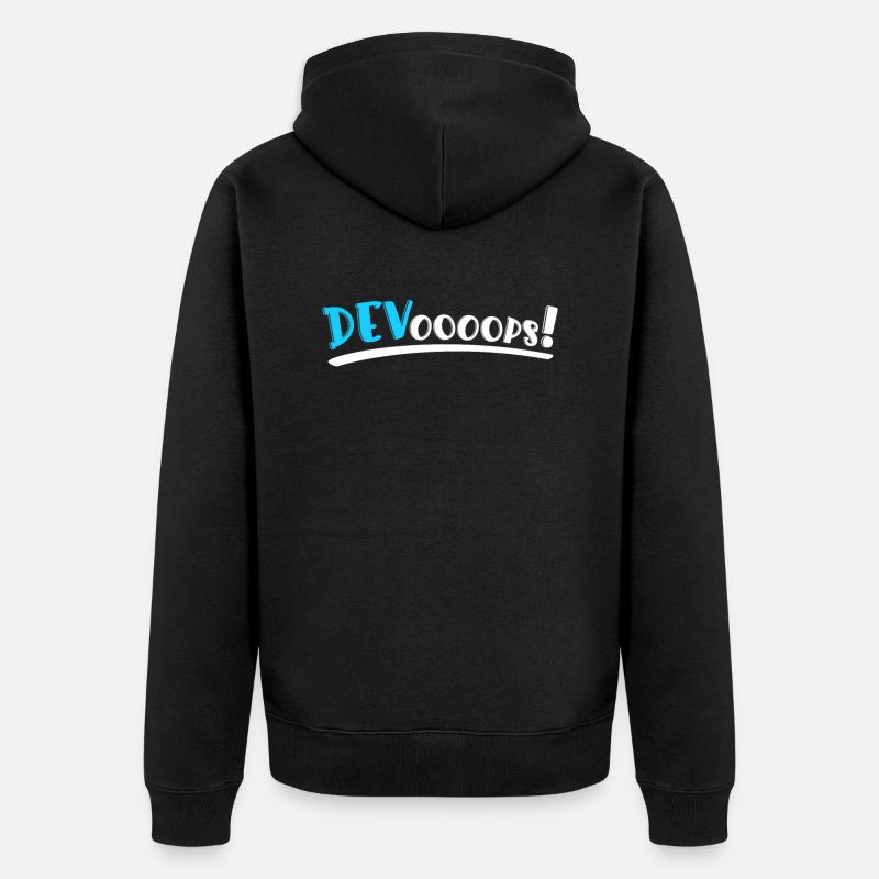 Ingénieur Devops développeur Sys-Admin - Veste à capuche bio Premium Unisexe - noir
