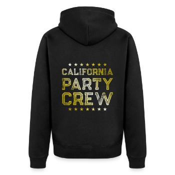 Équipage de fête en Californie - Veste à capuche bio Premium Unisexe - noir - Dos - Nico (187cm)