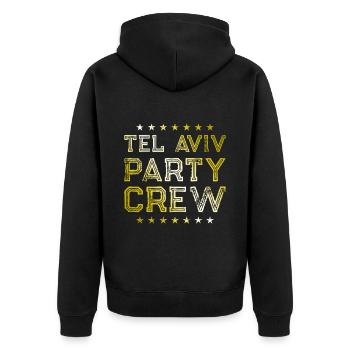 Tel Aviv Party Crew - Veste à capuche bio Premium Unisexe - noir - Dos - Nico (187cm)