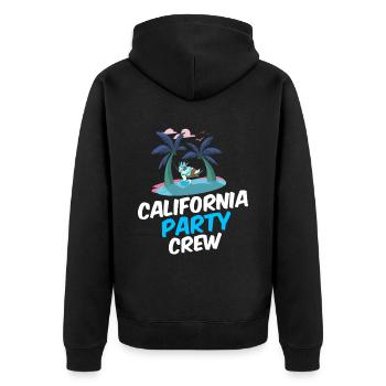 Équipage de fête en Californie - Veste à capuche bio Premium Unisexe - noir - Dos - Nico (187cm)
