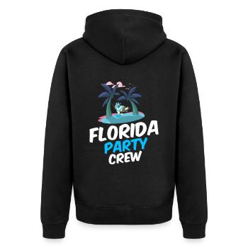 Équipe de fête de Floride - Veste à capuche bio Premium Unisexe - noir - Dos - Nico (187cm)