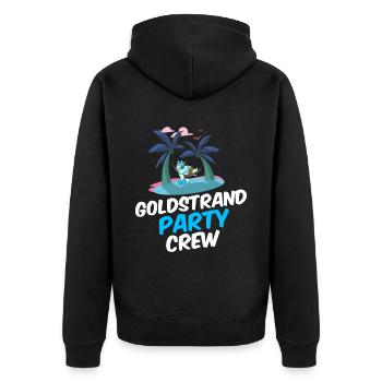 Équipe de fête Golden Sands - Veste à capuche bio Premium Unisexe - noir - Dos - Nico (187cm)