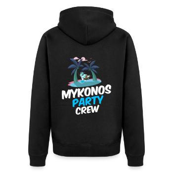 Équipage de mykonos - Veste à capuche bio Premium Unisexe - noir - Dos - Nico (187cm)