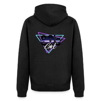 80s 80s Girl - Unisex Premium Organic Zip Hoodie - black - Back - Nico (187cm)