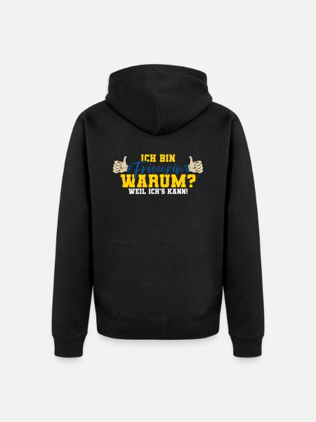Ich bin Friseurin - Unisex Premium Bio Zip Hoodie - Schwarz