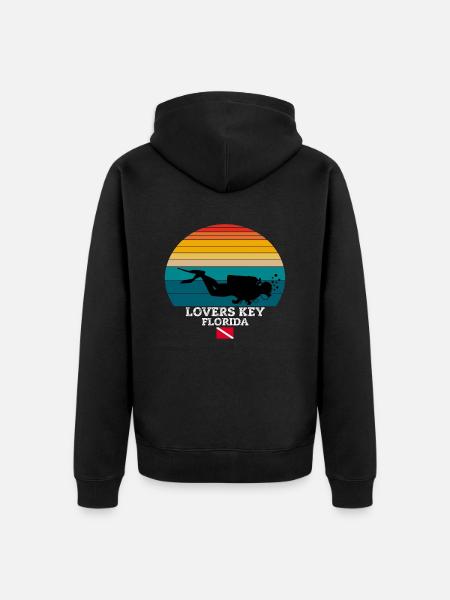 Lovers Key US Island Diving - Unisex Premium Organic Zip Hoodie - black