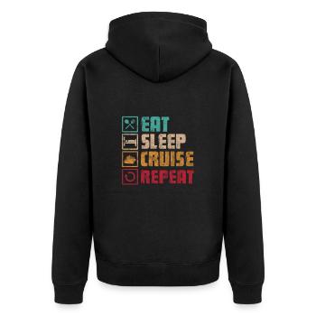 Bateau de croisière Cadeau de bateau de vacances - Veste à capuche bio Premium Unisexe - noir - Dos - Nico (187cm)
