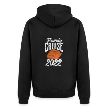 Kreuzfahrt 2022 Familie Kreuzfahrtschiff Geschenk - Unisex Premium Bio Zip Hoodie - Schwarz - Hinten - Nico (187cm)