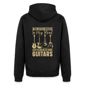 Holen Sie Sich Mehr Gitarren Gitarrist Guitar - Unisex Premium Bio Zip Hoodie - Schwarz - Hinten - Nico (187cm)