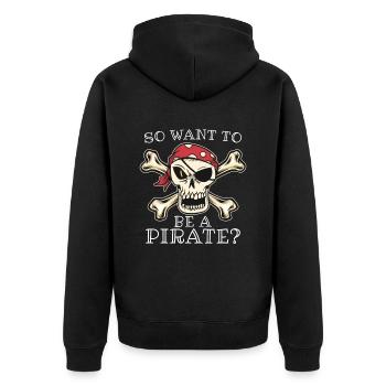 Alors, voulez-vous devenir un pirate? Pirate Costume - Veste à capuche bio Premium Unisexe - noir - Dos - Nico (187cm)