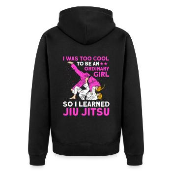 Kampfsportarten Brasilianisches Jiu Jitsu Geschenk - Unisex Premium Bio Zip Hoodie - Schwarz - Hinten - Nico (187cm)