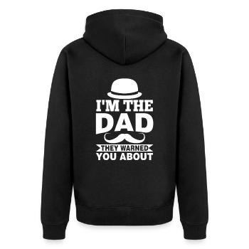Je suis le Père dont ils vous ont mis en garde - Veste à capuche bio Premium Unisexe - noir - Dos - Nico (187cm)
