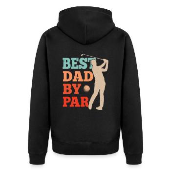 Meilleur père après par golf golfeur Papa Papa - Veste à capuche bio Premium Unisexe - noir - Dos - Nico (187cm)