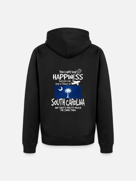 South Carolina - Unisex Premium Bio Zip Hoodie - Schwarz
