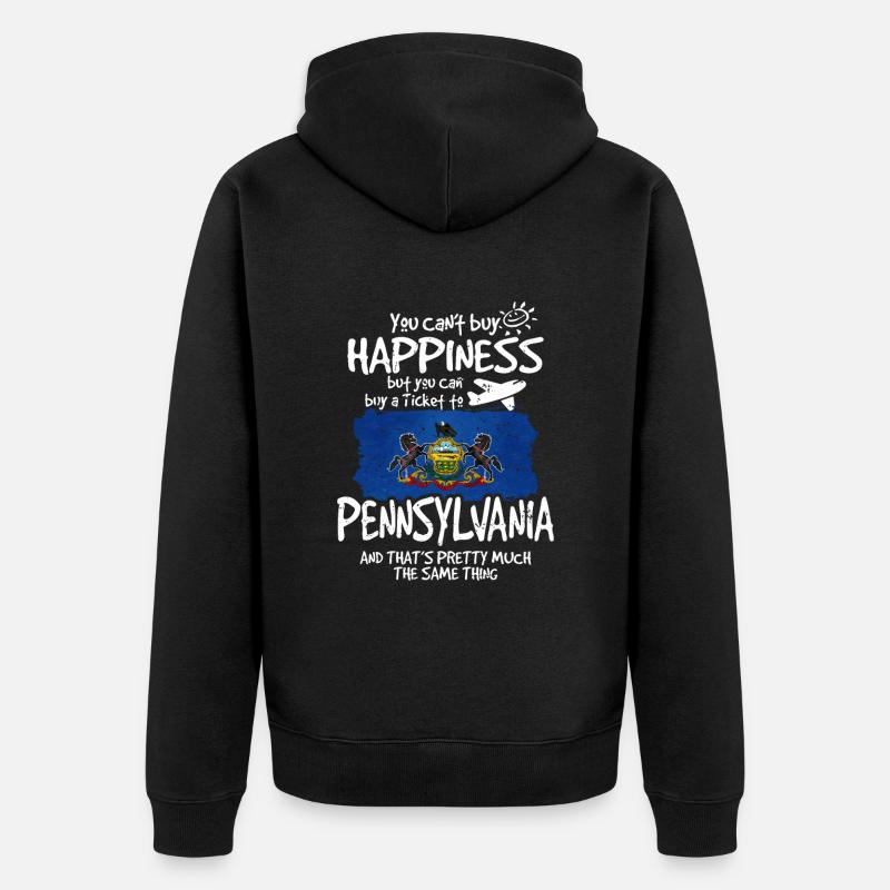 Pennsylvanie - Veste à capuche bio Premium Unisexe - noir