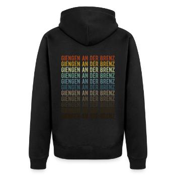 Giengen an der Brenz Stadt Retro Vintage - Unisex Premium Organic Zip Hoodie - black - Back - Nico (187cm)