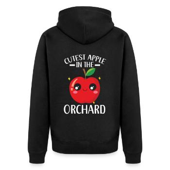 Apple Picking Squad Apple Fruit Lover Apple - Unisex Premium Organic Zip Hoodie - black - Back - Nico (187cm)