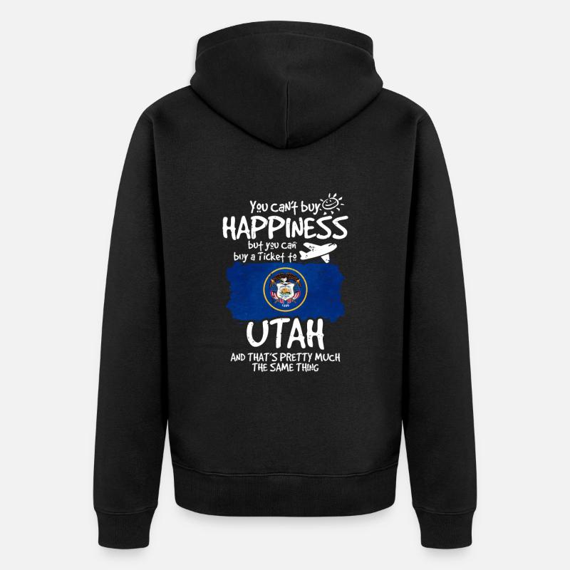 Utah - Unisex Premium Bio Zip Hoodie - Schwarz