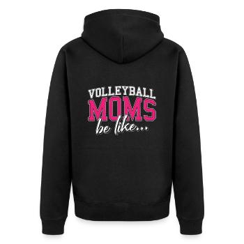Volleyball Beach Volleyball - Unisex Premium Organic Zip Hoodie - black - Back - Nico (187cm)