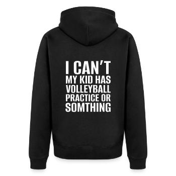 Volleyball Beach Volleyball - Unisex Premium Organic Zip Hoodie - black - Back - Nico (187cm)