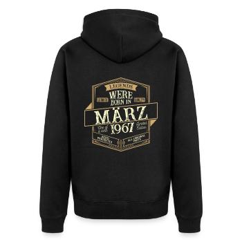 Mars 1967 Anniversaire Homme - Veste à capuche bio Premium Unisexe - noir - Dos - Nico (187cm)