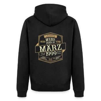 Mars 1999 Anniversaire Homme - Veste à capuche bio Premium Unisexe - noir - Dos - Nico (187cm)