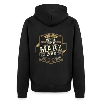Mars 2001 Anniversaire Homme - Veste à capuche bio Premium Unisexe - noir - Dos - Nico (187cm)