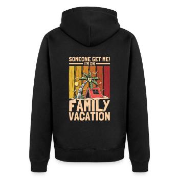 Autoreise Urlaub Familie Urlaub Familie Geschenk - Unisex Premium Bio Zip Hoodie - Schwarz - Hinten - Nico (187cm)