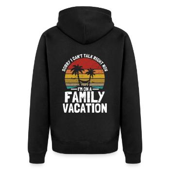 Autoreise Urlaub Familie Urlaub Familie Geschenk - Unisex Premium Bio Zip Hoodie - Schwarz - Hinten - Nico (187cm)