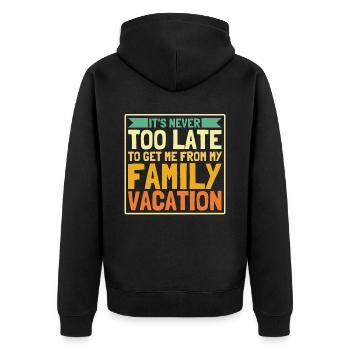 Autoreise Urlaub Familie Urlaub Familie Geschenk - Unisex Premium Bio Zip Hoodie - Schwarz - Hinten - Nico (187cm)