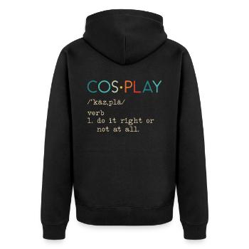 Cosplay Cosplaying Cosplayer Costume Play - Veste à capuche bio Premium Unisexe - noir - Dos - Nico (187cm)