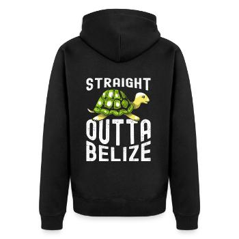 Turtle Relaxed Chill Sea Ocean Beach - Unisex Premium Organic Zip Hoodie - black - Back - Nico (187cm)