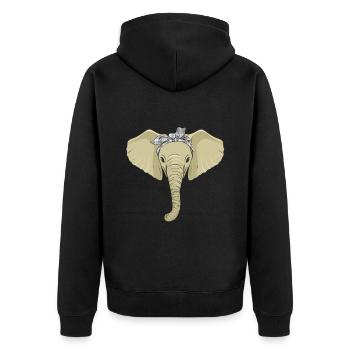 Elephant Tshirt pour Elephant Elephant Kids Zoo - Veste à capuche bio Premium Unisexe - noir - Dos - Nico (187cm)