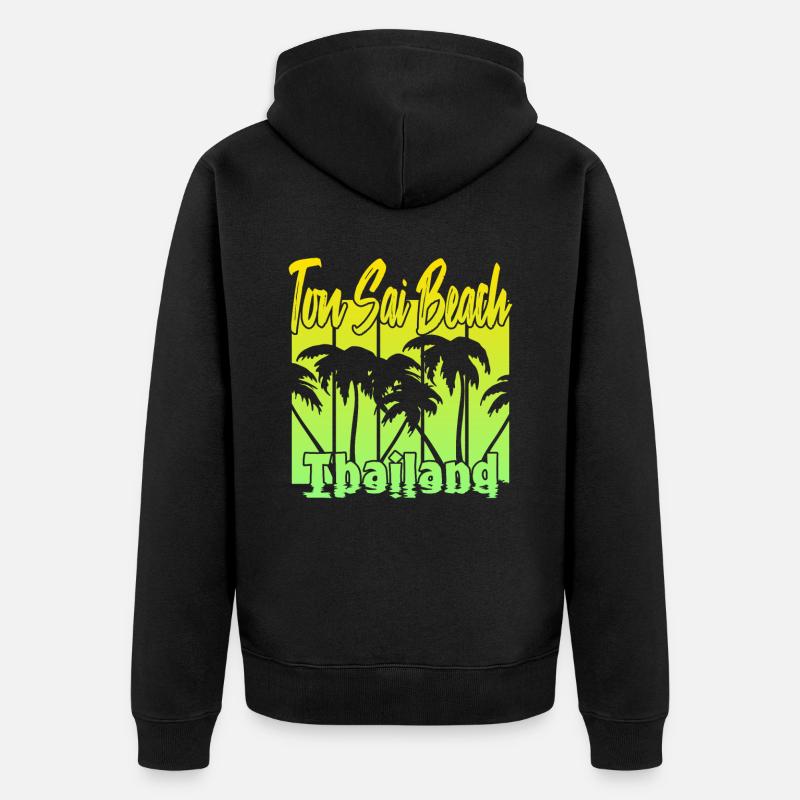 Ton Sai Beach Thaïlande - Veste à capuche bio Premium Unisexe - noir