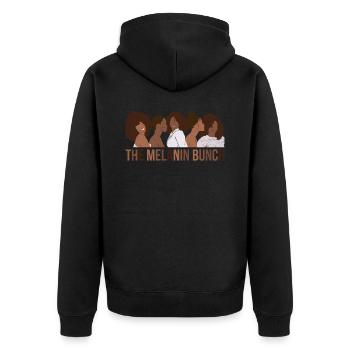 The Melanin Bundle For Proud African Americans - Unisex Premium Organic Zip Hoodie - black - Back - Nico (187cm)