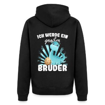 J’annoncerai la progéniture de Big Brother 2023 - Veste à capuche bio Premium Unisexe - noir - Dos - Nico (187cm)