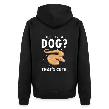 King python design for snake lovers - Unisex Premium Organic Zip Hoodie - black - Back - Nico (187cm)