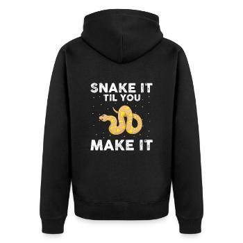 King python design pour les amateurs de serpents - Veste à capuche bio Premium Unisexe - noir - Dos - Nico (187cm)