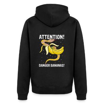 King python design for snake lovers - Unisex Premium Organic Zip Hoodie - black - Back - Nico (187cm)