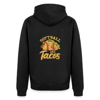 Softball Tacos - Veste à capuche bio Premium Unisexe - noir - Dos - Nico (187cm)