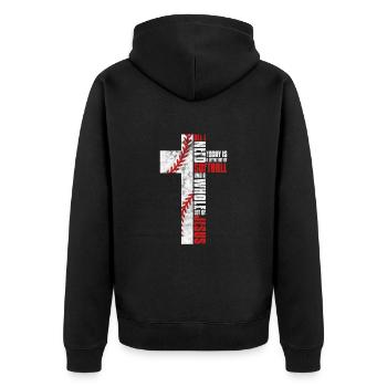 Softball Jésus - Veste à capuche bio Premium Unisexe - noir - Dos - Nico (187cm)