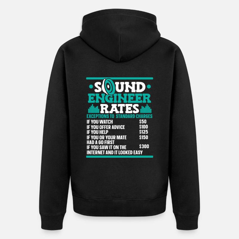 Ingénieur du son Tontechniker - Veste à capuche bio Premium Unisexe - noir